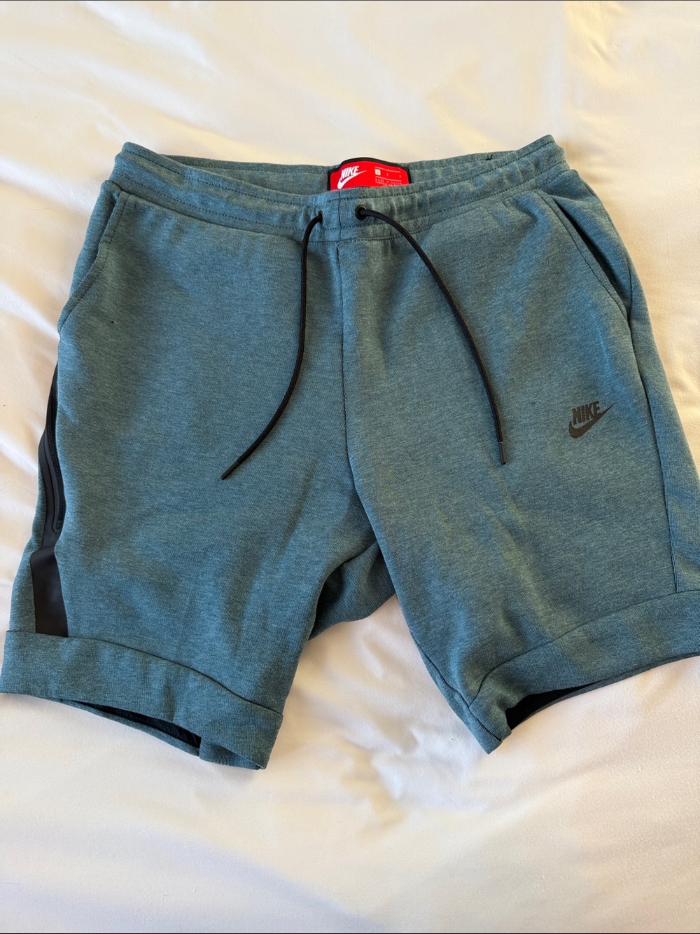 Nike Men's Teal Green Athletic Drawstring Shorts